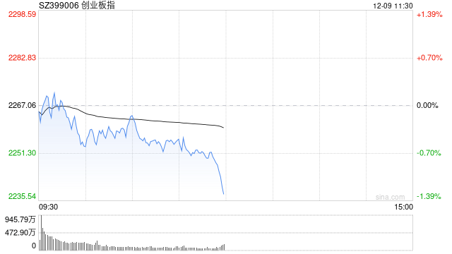 A股午评：三大指数午盘跳水，创指跌超1%沪指跌0.4%，PEEK材料爆发！超3800股下跌，成交额1.1万亿；机构解读